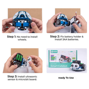 Cutebot Smart Car Robot Kit with micro:bit - ELECFREAKS