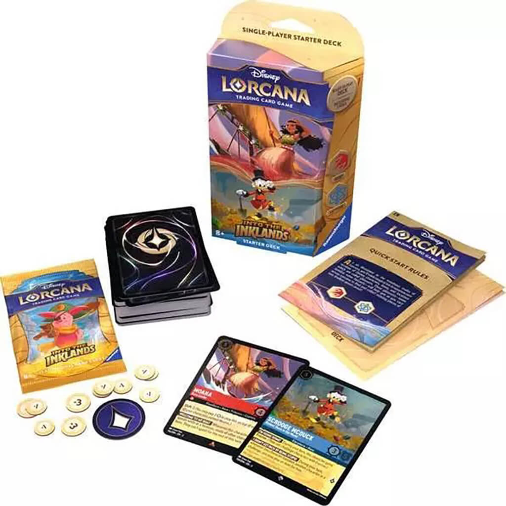 Disney Lorcana Trading Card Game (TCG) Into the Inklands Starter Deck - Moana & Scrooge McDuck - Ravensburger