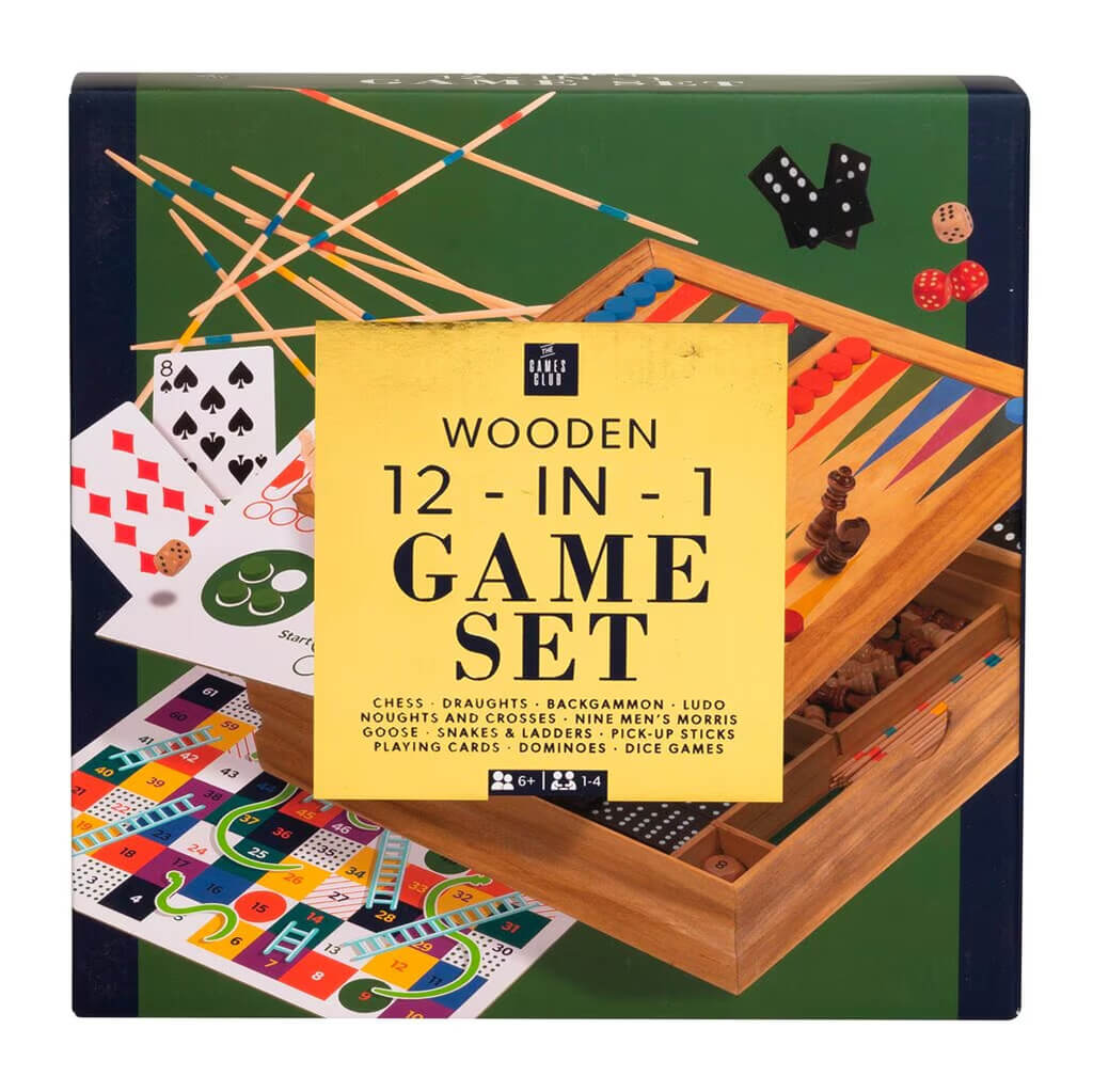 Wooden Game Set 12-in-1 - Professor Puzzle