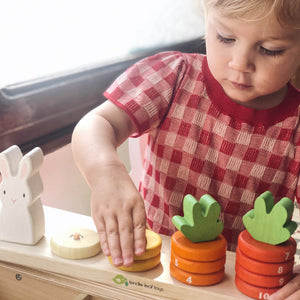 Counting Carrots Wooden Stacking Game - Tender Leaf Toys