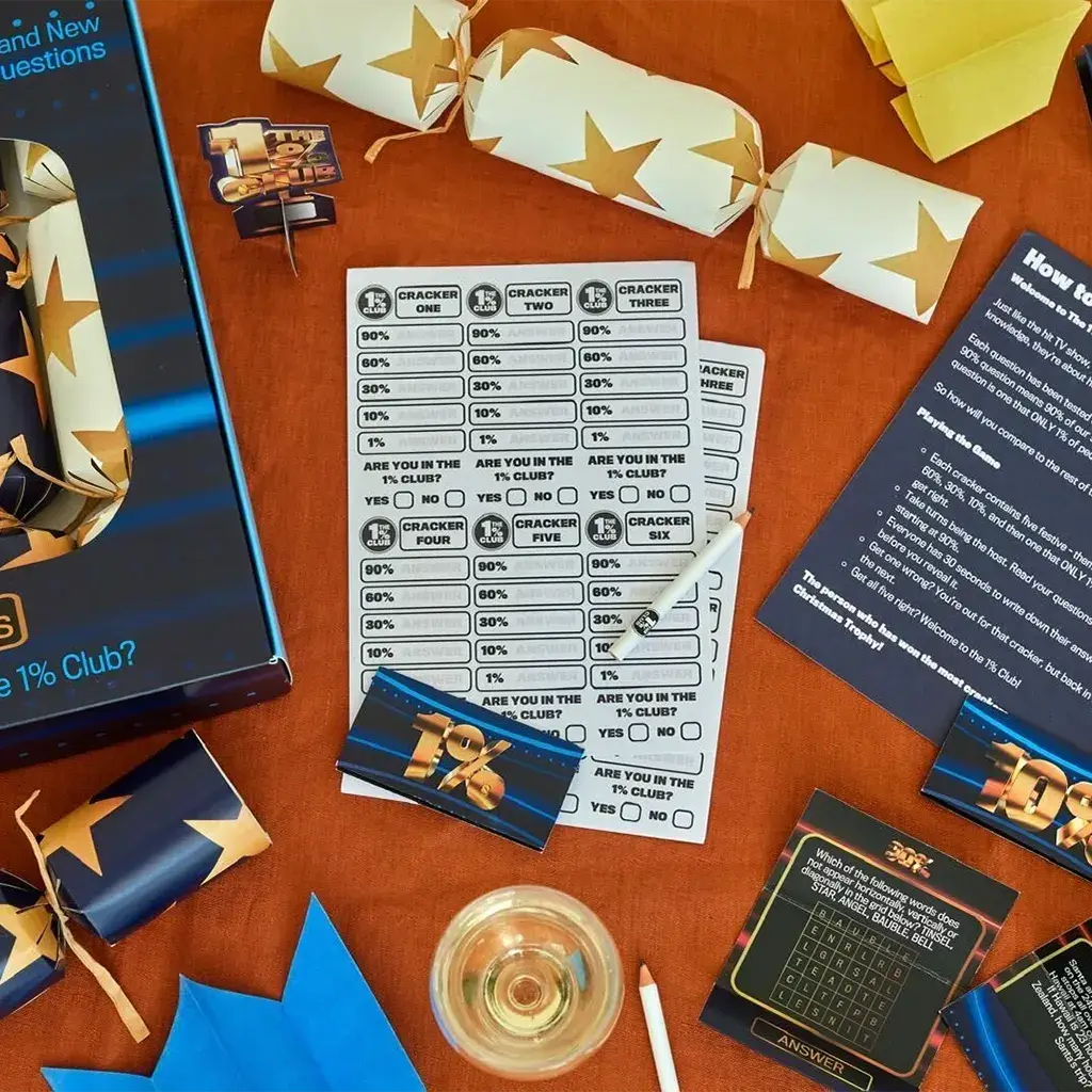 The 1% Club Christmas Crackers 2025 (Set of 6) - Puzzle Post