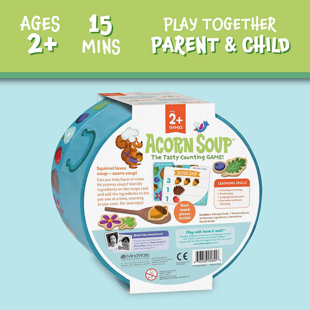 Acorn Soup: Tasty Counting Game for You and Your Two Year-Old - Peaceable Kingdom
