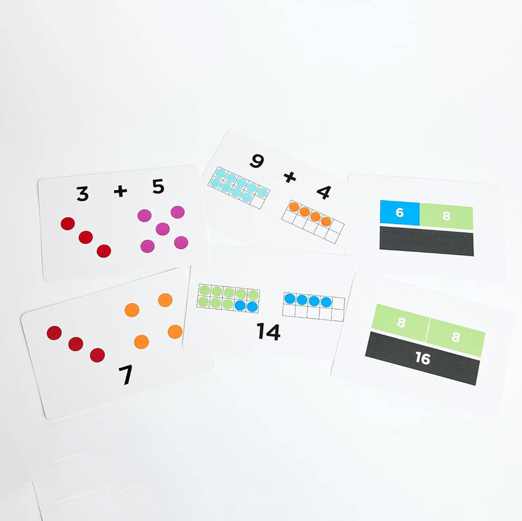 Addition by heart visual flash cards for true comprehension math fo