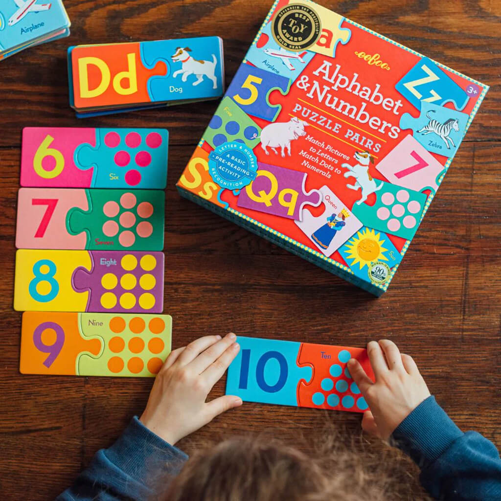Alphabet & Numbers: Puzzle Pairs - eeBoo