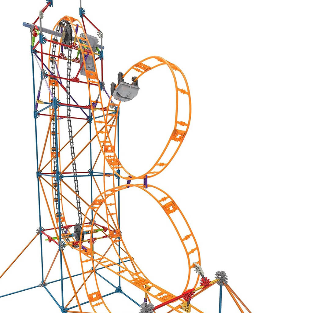 K Nex Amazin 8 Roller Coaster Building Set Steam Rocket Fun