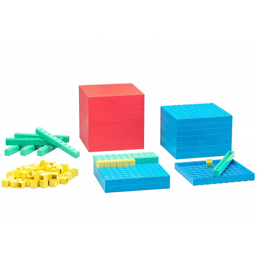Base Ten Interlocking Maths Learning Set (121 Pieces)