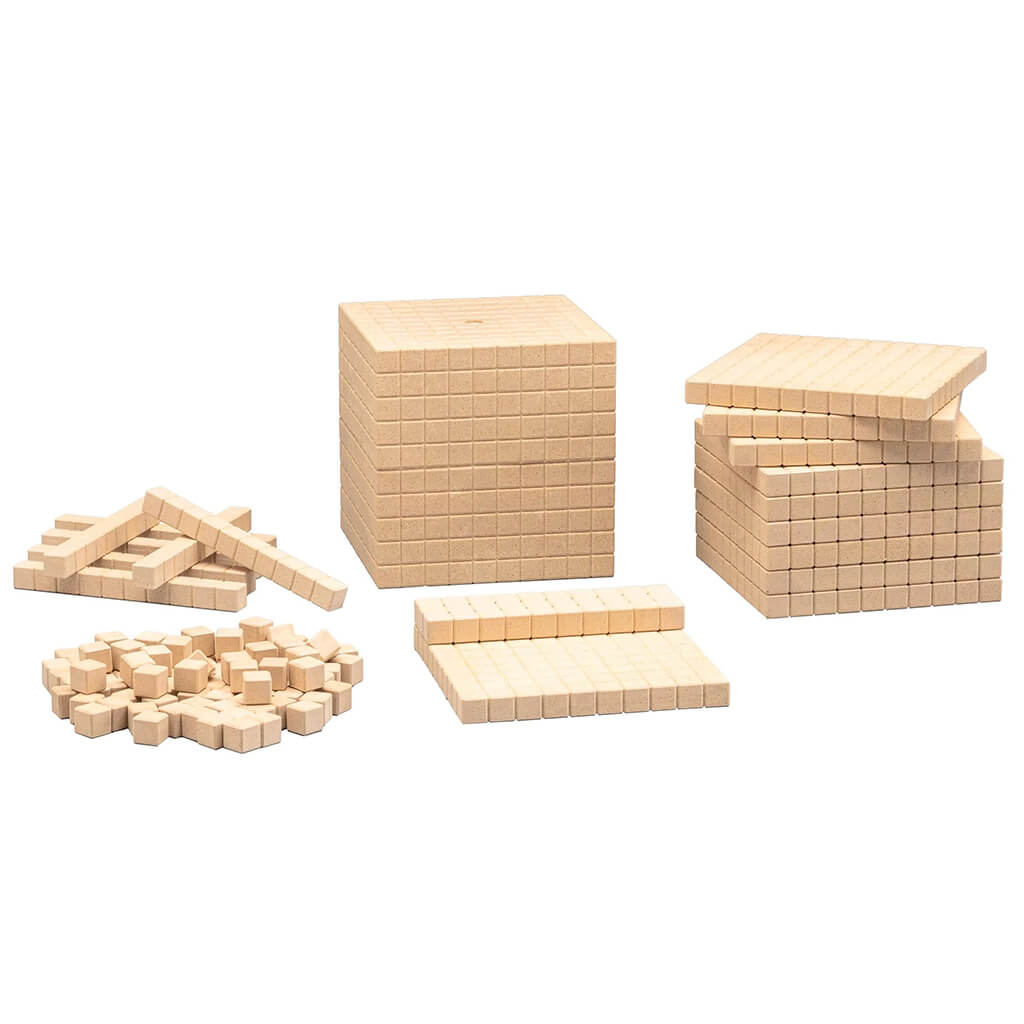 Base Ten Maths Learning Set in Natural (121 Pieces)