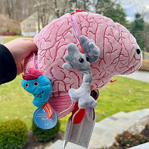 Deluxe Brain with Hidden Cells & Neurotransmitters Soft Toy - Giant Microbes