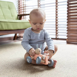 Bunny Racing Car Wooden Toy - PlanToys
