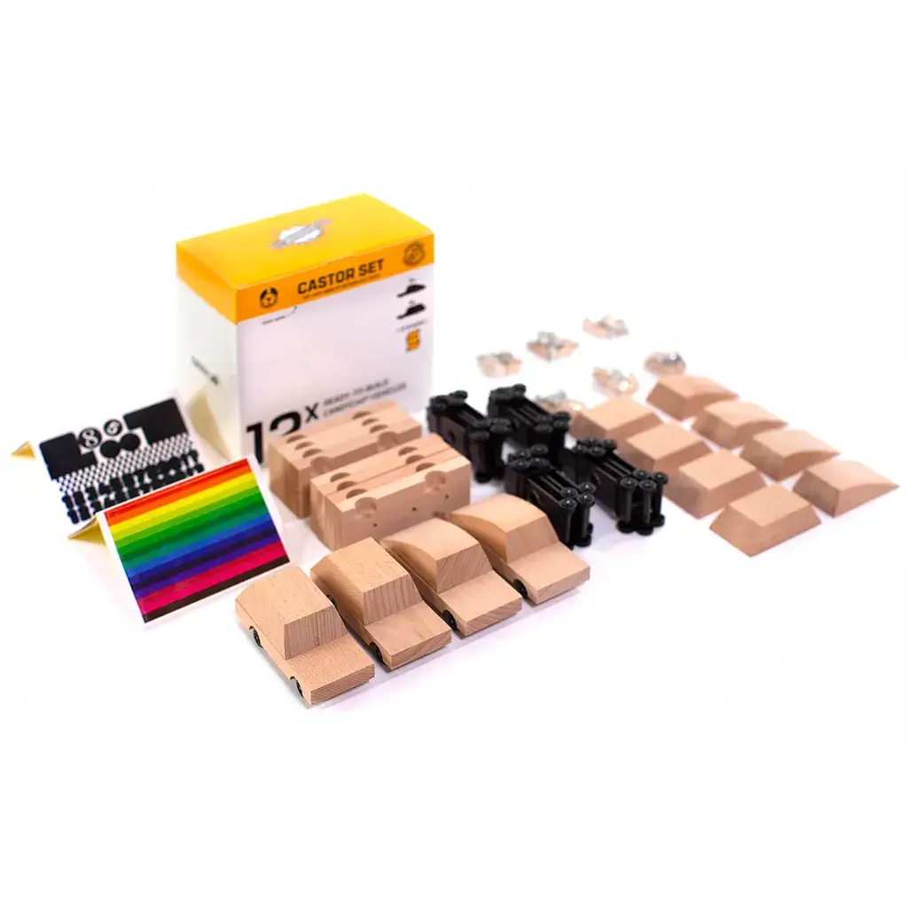 Castor Set 12 Pack: Build Your Own CandyCar - CandyLab Toys