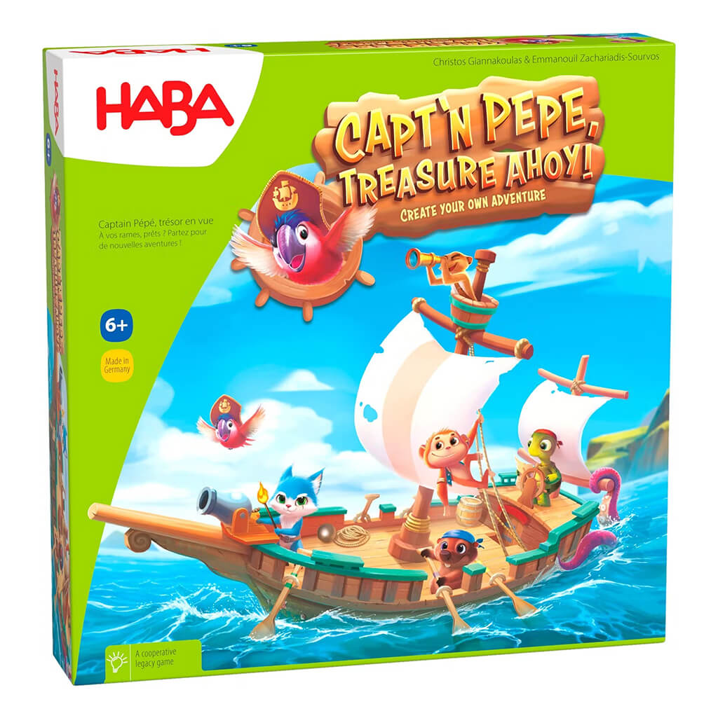 Capt'n Pepe, Treasure Ahoy! Choose Your Own Adventure Board Game - Haba
