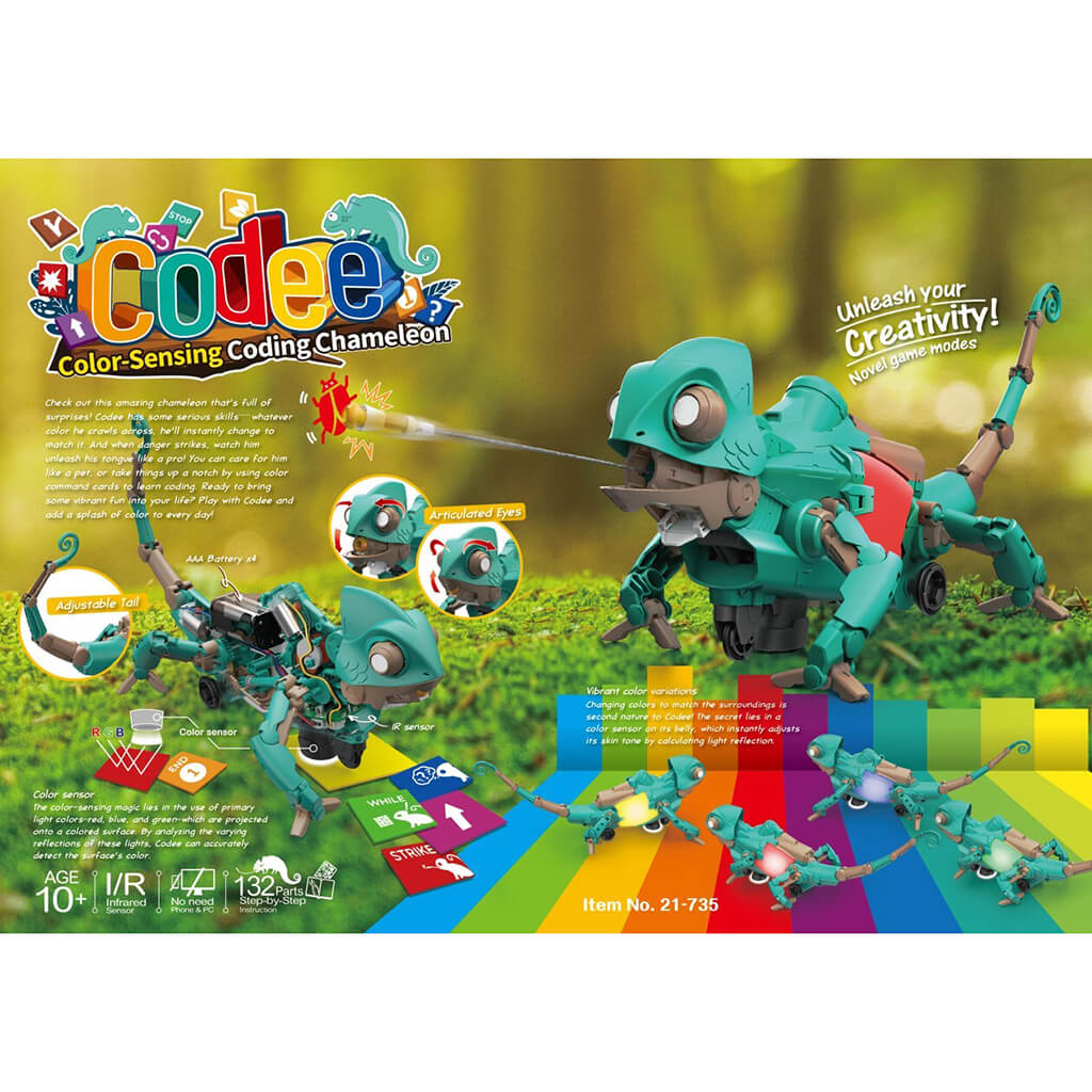 Codee the Colour-Sensing Coding Chameleon - Construct & Create
