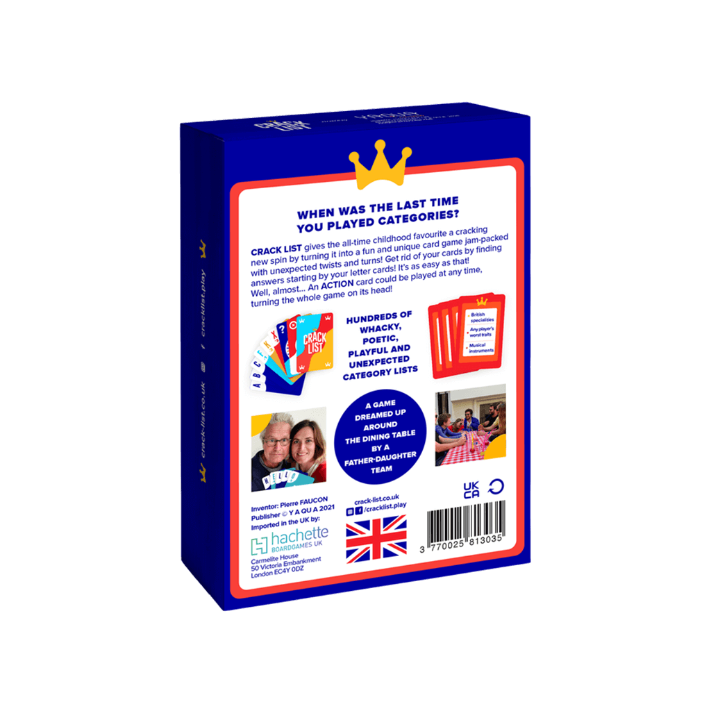 Crack List: The Crack-You-Up Categories Card Game - Hachette Boardgames UK