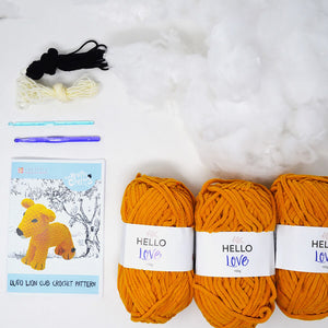 Ludo Lion Cub Crochet Kit - Knitty Critters