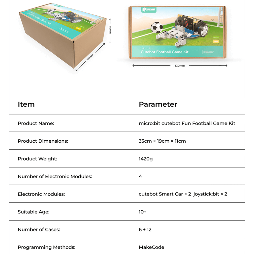 Cutebot Robot Football Game Kit for micro:bit - ELECFREAKS