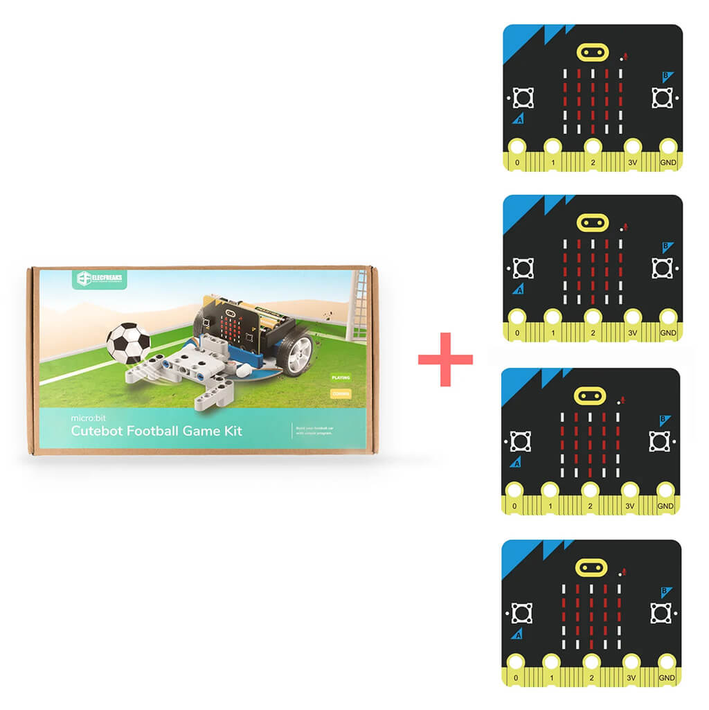 Cutebot Robot Football Game Kit with 4x micro:bit - ELECFREAKS