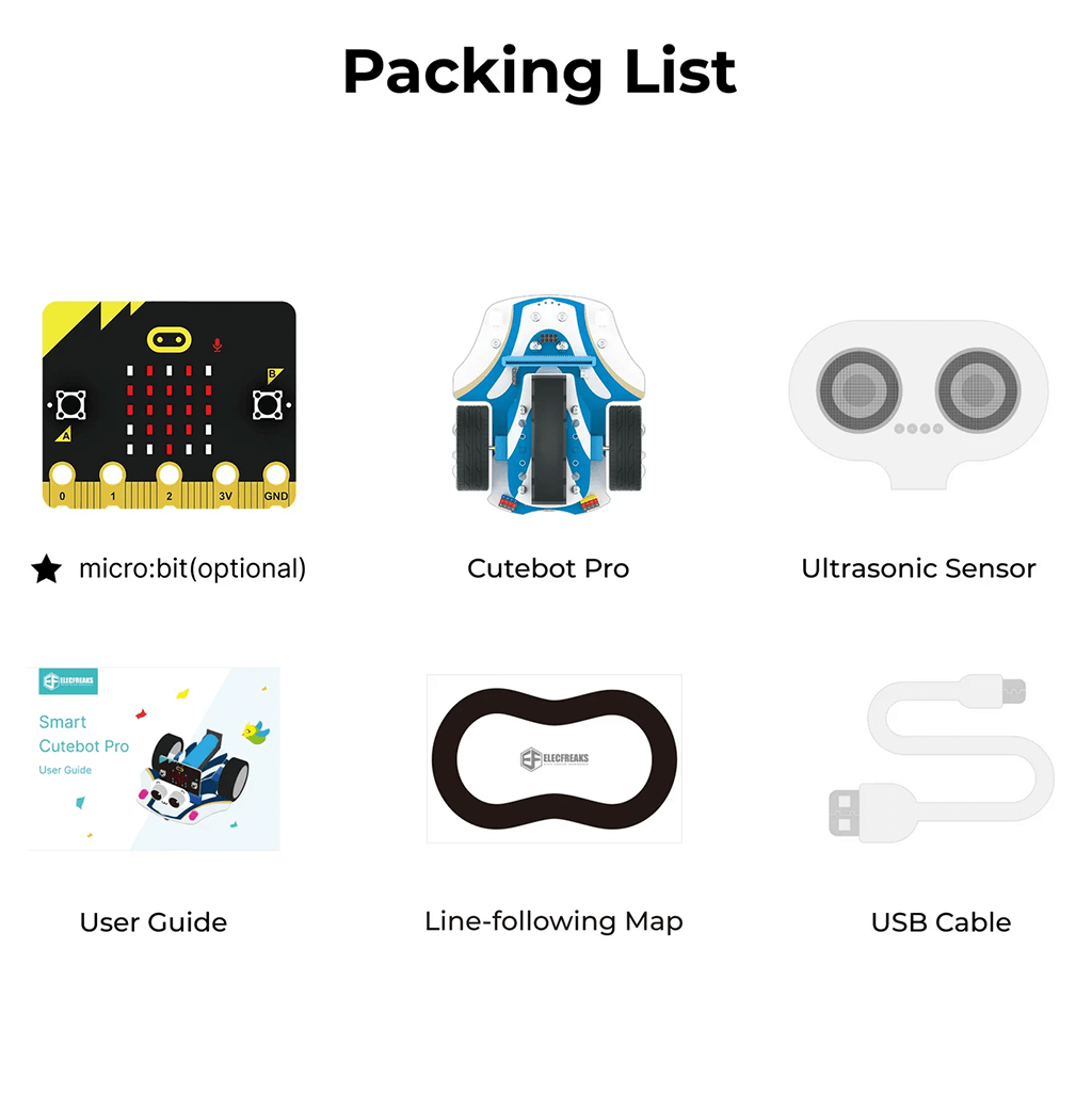 Cutebot Pro Smart Car Robot Kit with micro:bit - ELECFREAKS