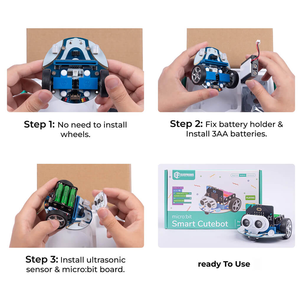 Cutebot Smart Car Robot Kit for micro:bit - ELECFREAKS