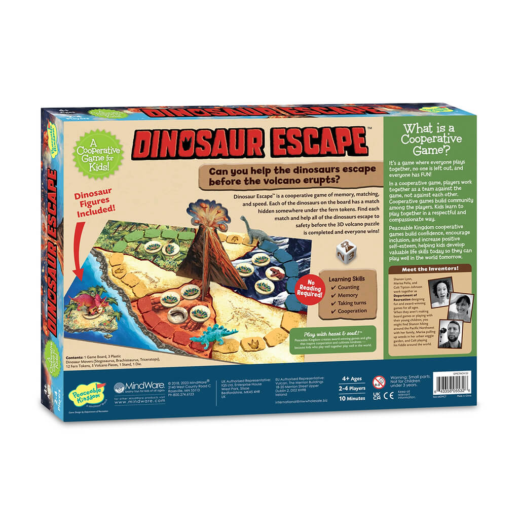 Dinosaur Escape Cooperative Board Game - Peaceable Kingdom