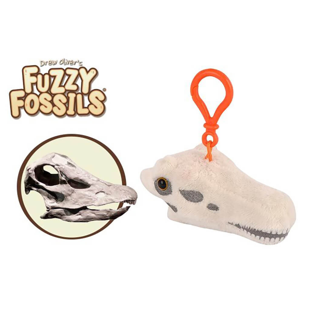 Diplodocus Skull Key Ring - Giant Microbes (Fuzzy Fossils)