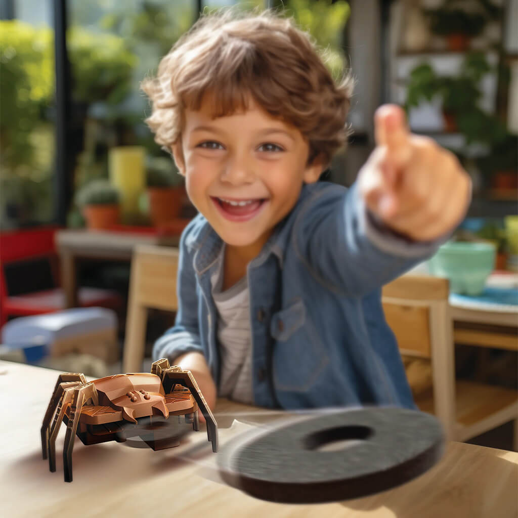 Mini Spider Bot Disc Launcher SpiderBot | Steam Rocket | Fun, Educational Toys & Games