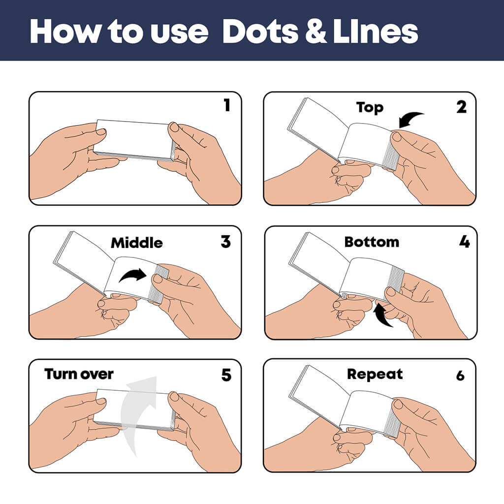 Dots & Lines Puzzle Flipbook Set - Flipboku