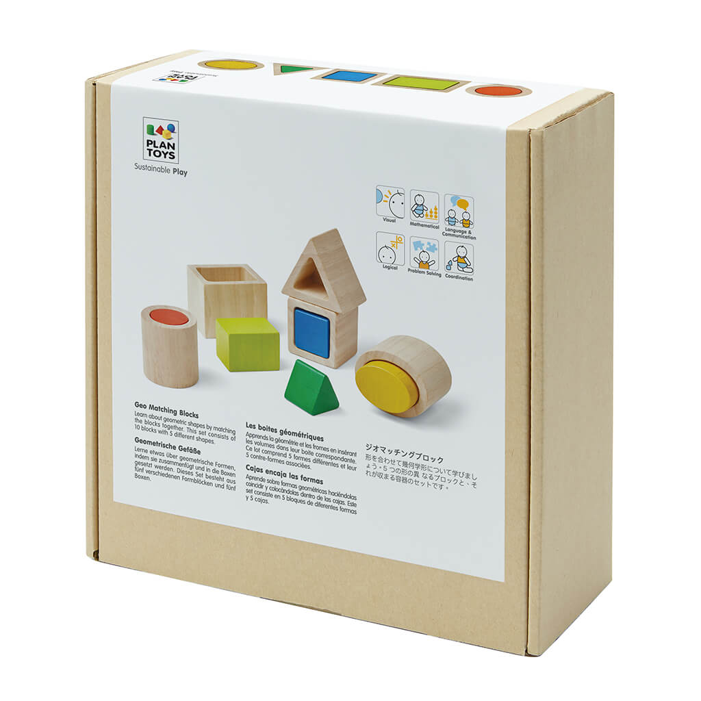 Matching Blocks PlanToys Geo Matching Blocks | Steam Rocket | Fun, Educational Toys & Games
