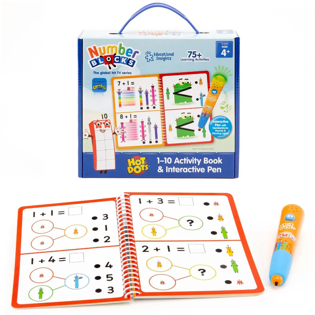 Hot Dots Numberblocks 1-10 Activity Book and Pen - Learning Resources
