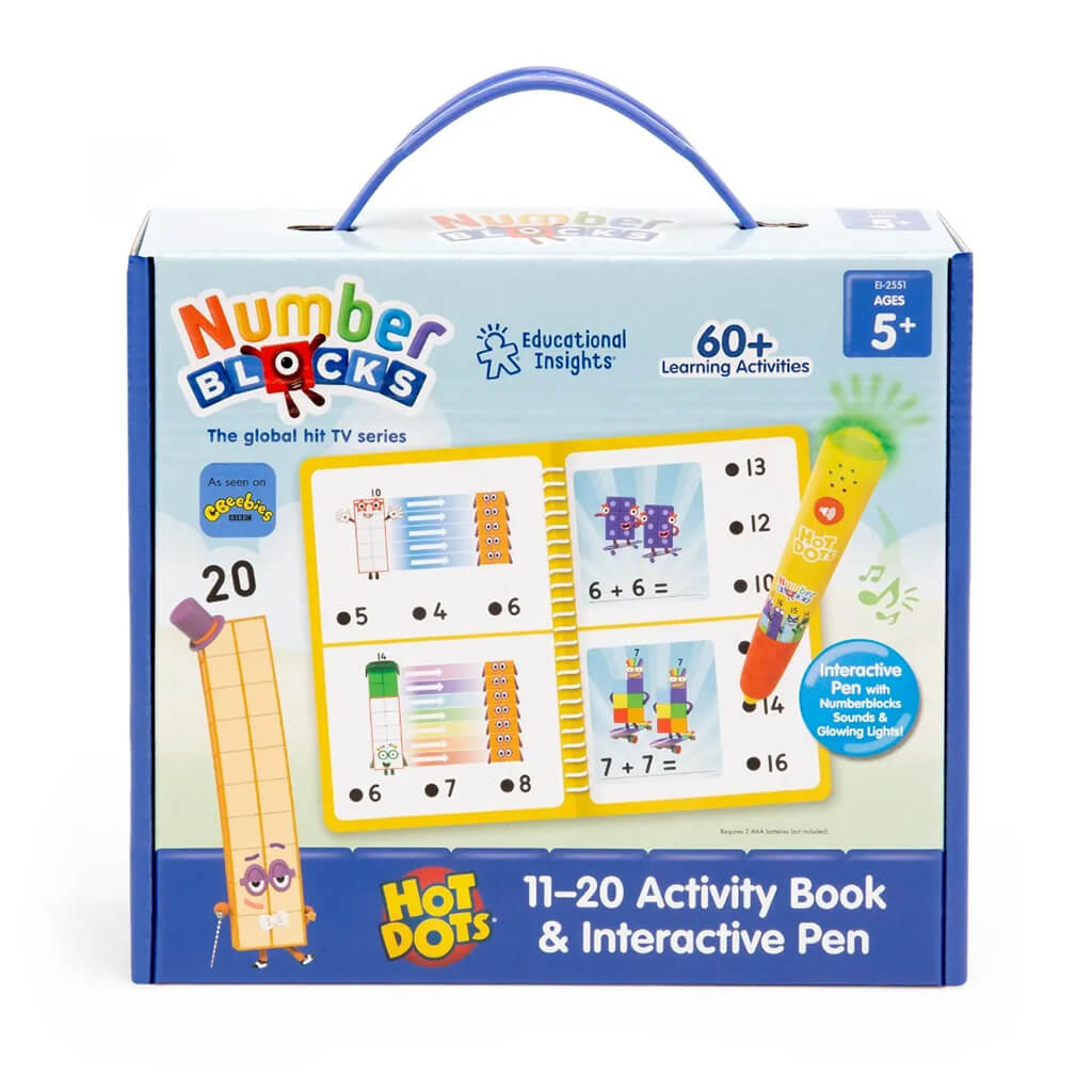 Hot Dots Numberblocks 11-20 Activity Book and Pen - Learning Resources