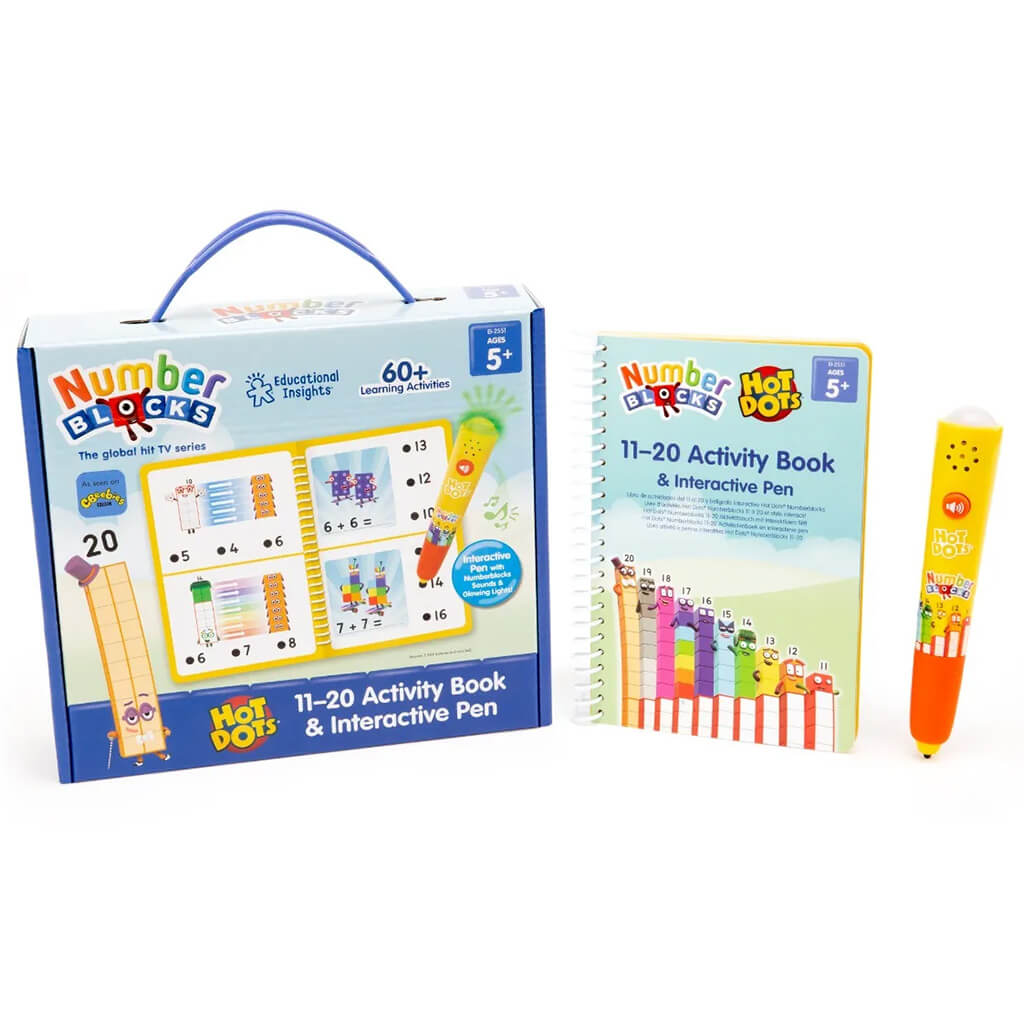 Hot Dots Numberblocks 11-20 Activity Book and Pen - Learning Resources