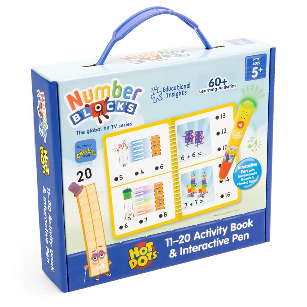 Hot Dots Numberblocks 11-20 Activity Book and Pen - Learning Resources