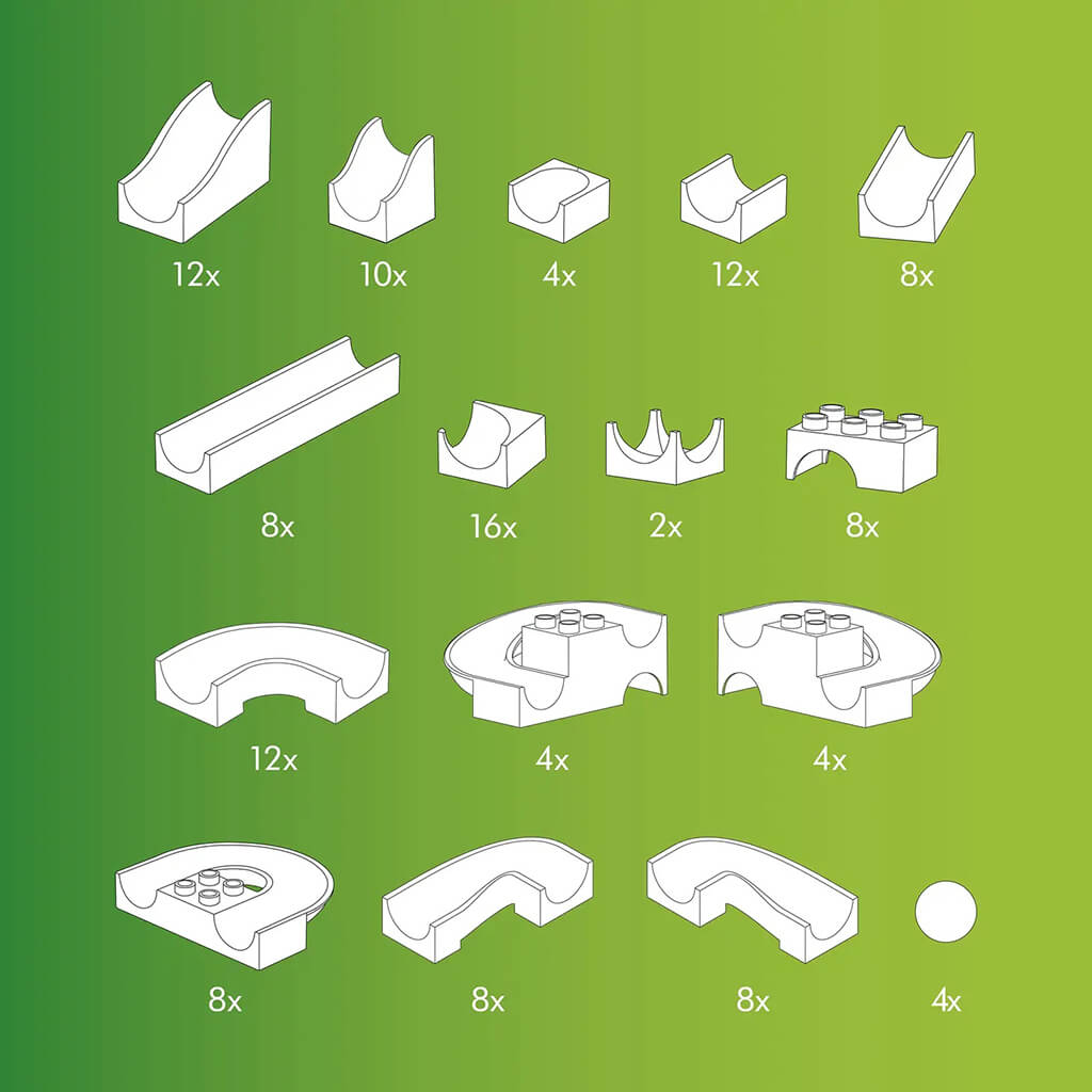 128 Piece Run Elements Set - Hubelino (128 Pieces)