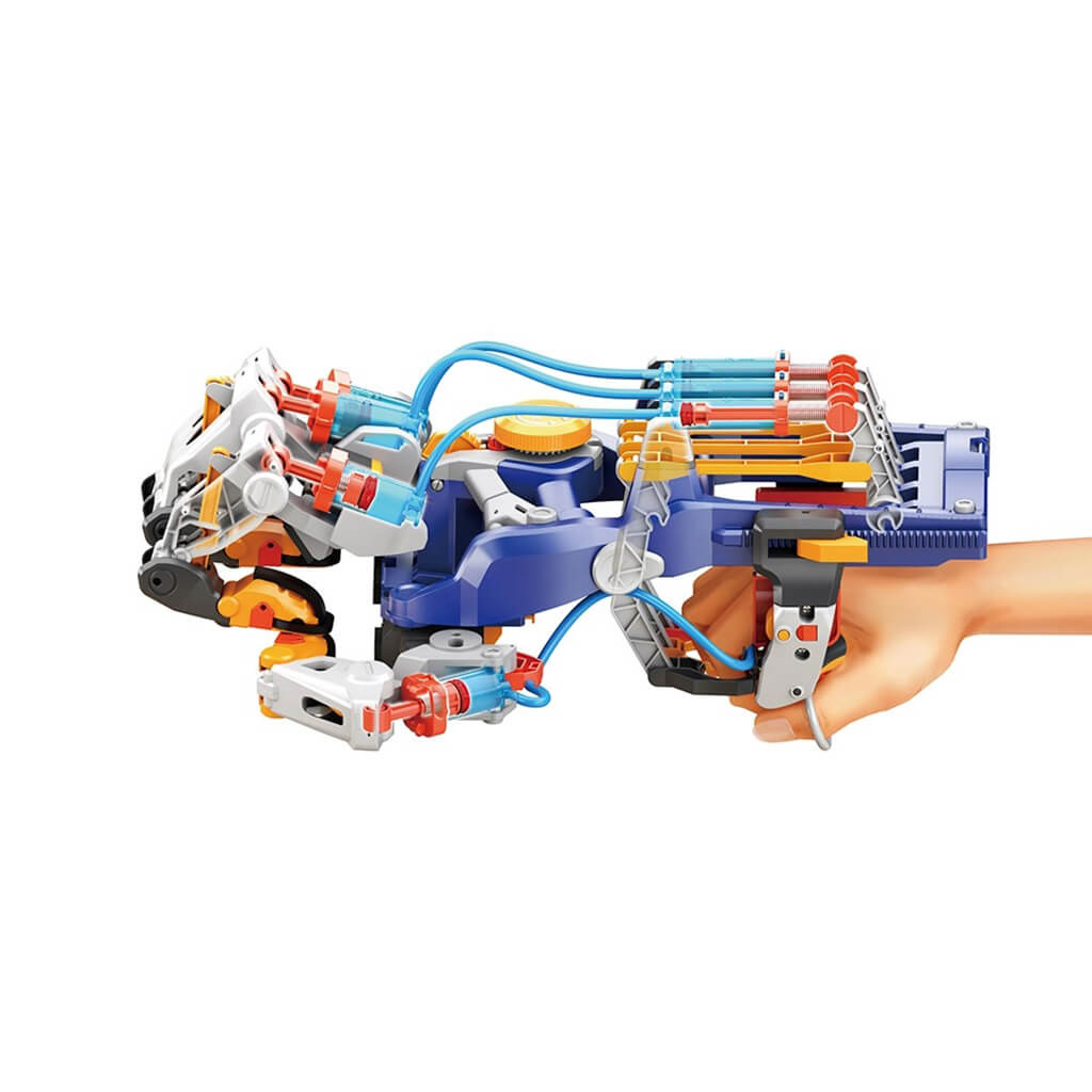 Hydraulic Cyborg Hand STEM Construction Kit - Water Powered, Build Your Own Robotic Hand, Ages 9+, Educational Toy