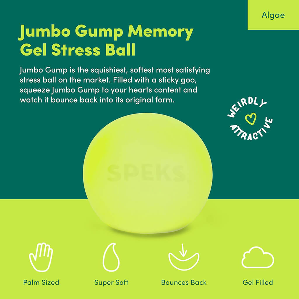 Jumbo Gump: the Memory Gel Stress Ball - Speks