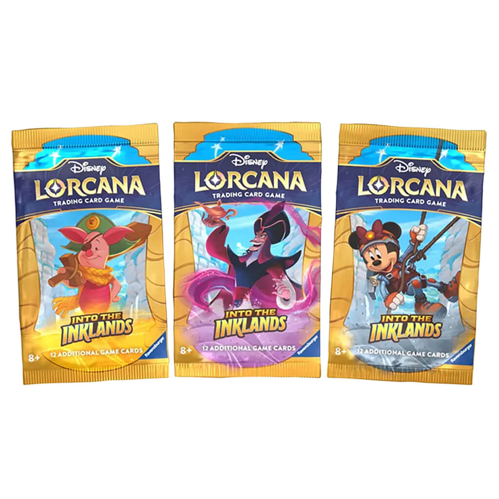 Disney Lorcana Trading Card Game (TCG) Into the Inklands Booster Packs (Set of 3) - Ravensburger