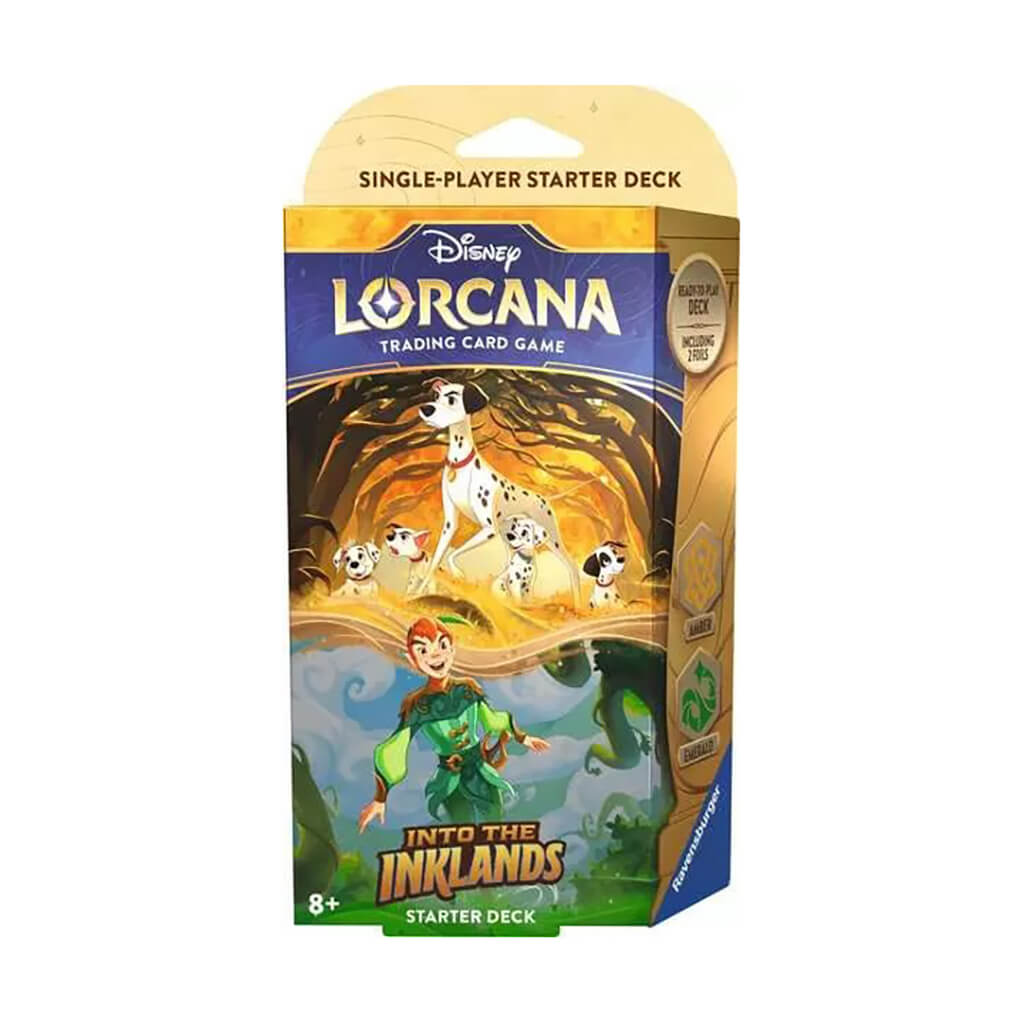 Disney Lorcana Trading Card Game (TCG) Into the Inklands Starter Deck - Pongo & Peter Pan - Ravensburger