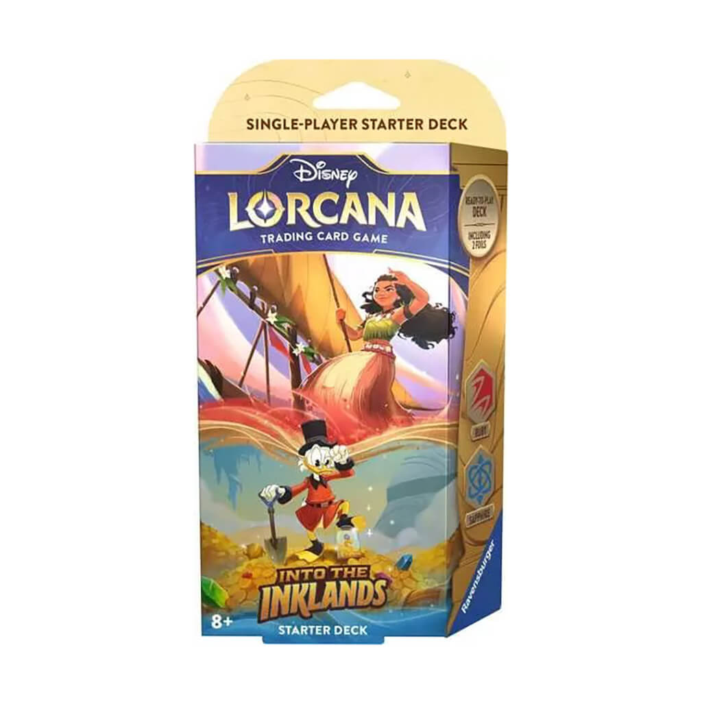 Disney Lorcana Trading Card Game (TCG) Into the Inklands Starter Deck - Moana & Scrooge McDuck - Ravensburger
