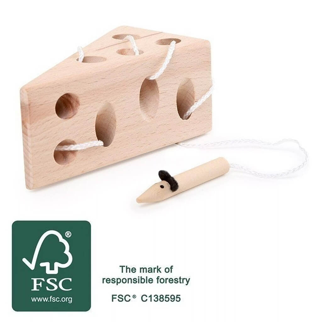 Mouse and Cheese Threading Toy - Small Foot