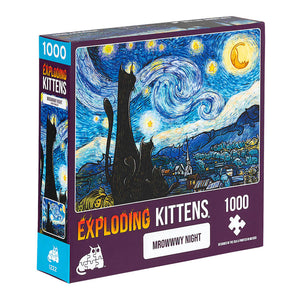 Mrowwwry Night 1000 Piece Jigsaw Puzzle - Exploding Kittens