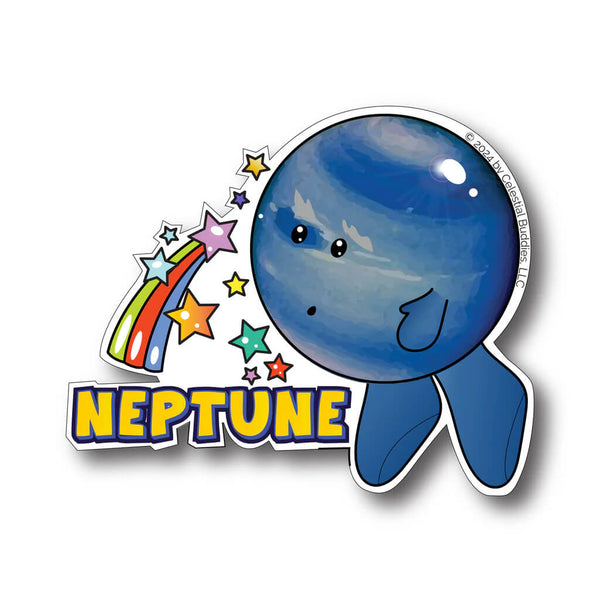 Neptune Vinyl Sticker - Celestial Buddies - Steam Rocket