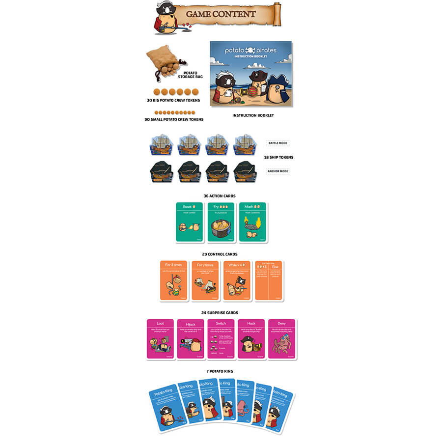 Potato Pirates Coding Card Game Cooperative Bundle