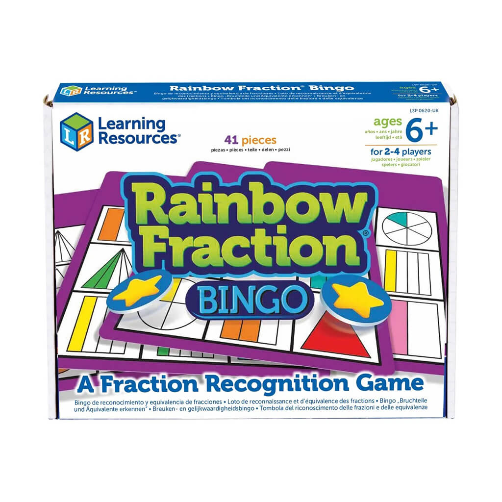 Rainbow Fraction Bingo: A Fraction Recognition Game - Learning Resources