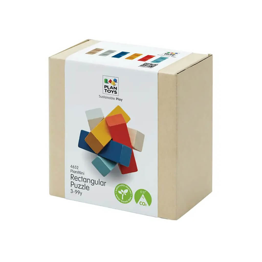 Rectangular Puzzle Wooden Game - PlanToys