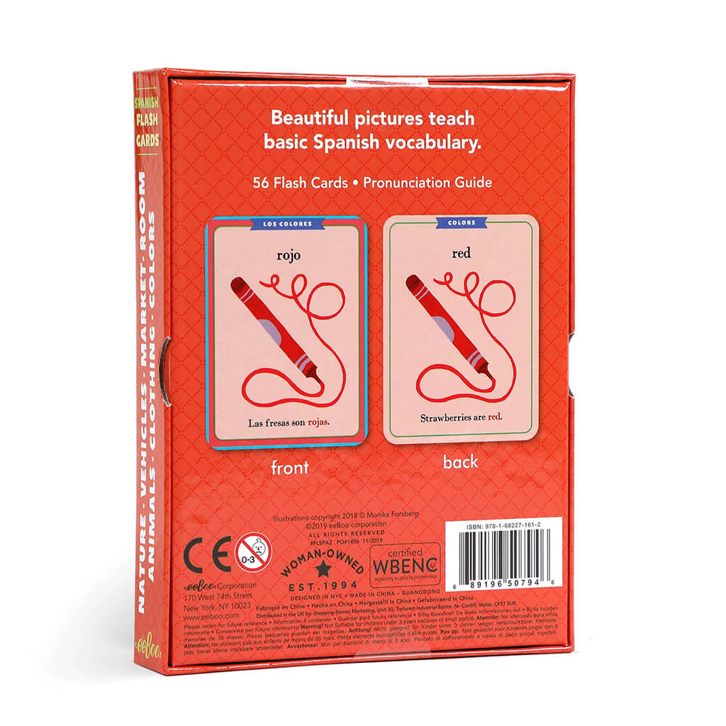 Spanish Vocabulary Flash Cards - eeBoo