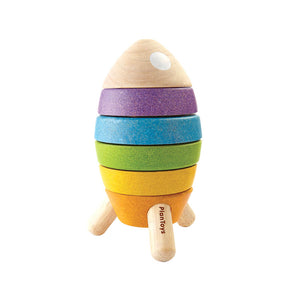 Stacking Rocket Wooden Toy - PlanToys