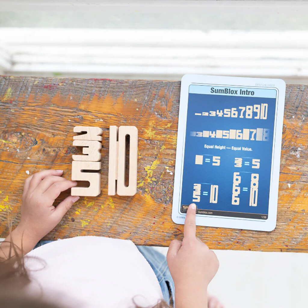 Sumblox Mini Maths Learning Blocks Basic Set (80 Blocks & 80 Activity Cards)