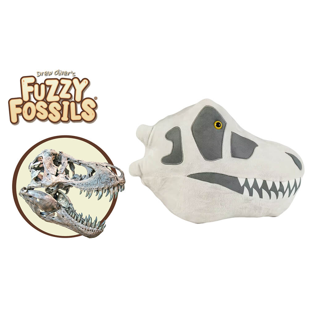 T. Rex Skull Soft Toy - Giant Microbes (Fuzzy Fossils)