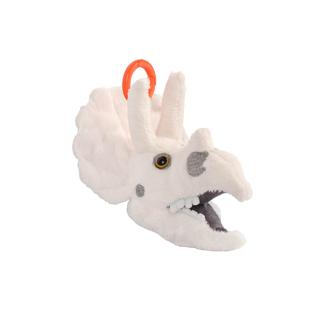 Triceratops Skull Key Ring - Giant Microbes (Fuzzy Fossils)
