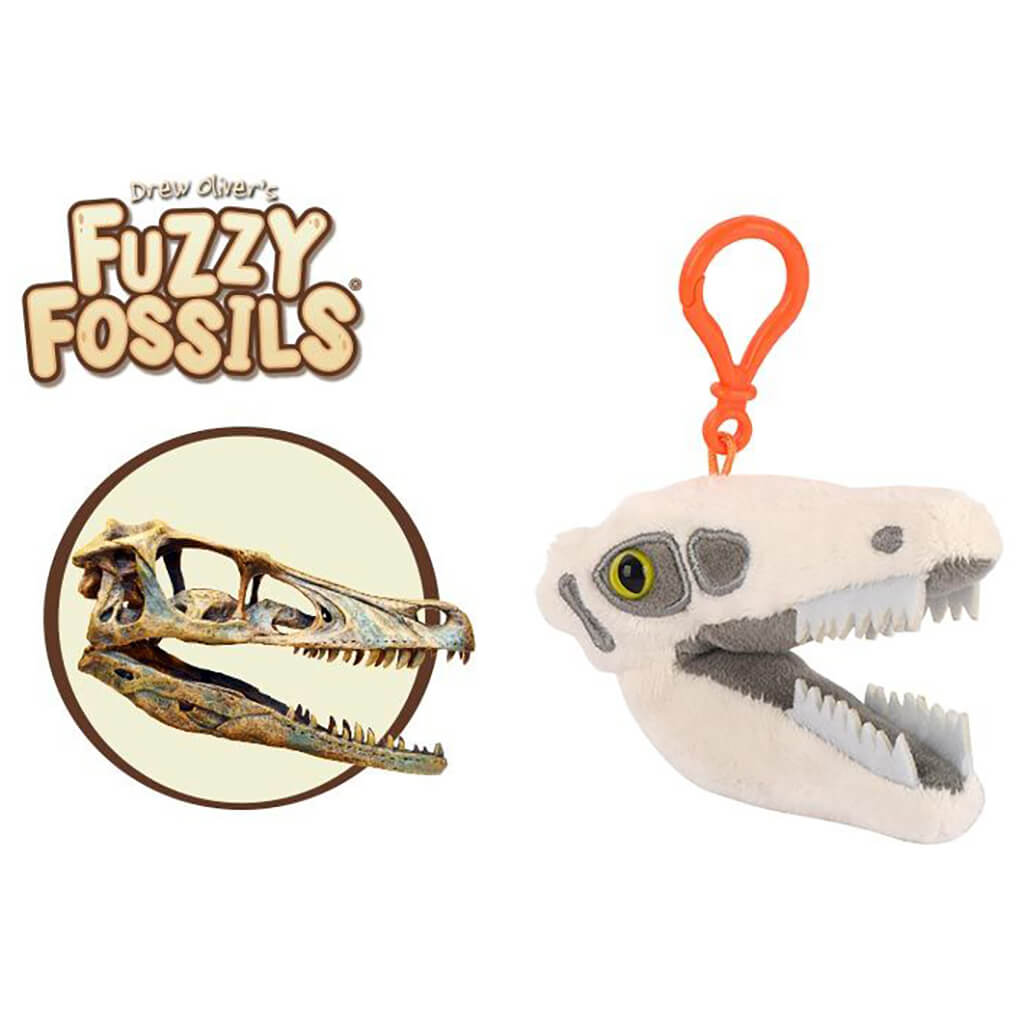 Velociraptor Skull Key Ring - Giant Microbes (Fuzzy Fossils)