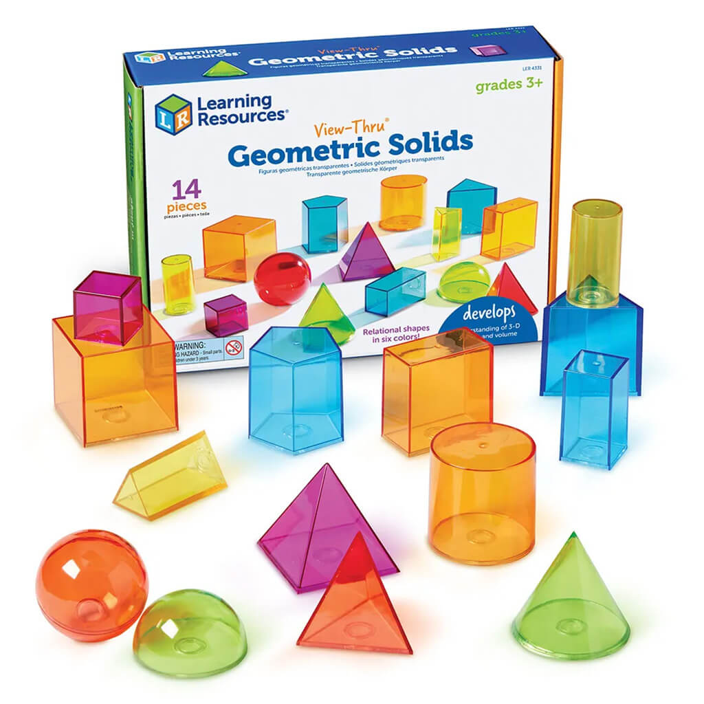 View-Thru Geometric Solids (Set of 14) - Learning Resources